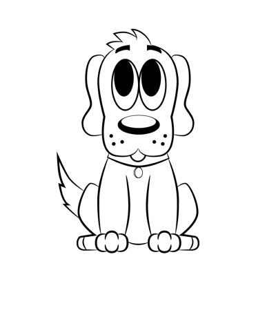 Animated Dog, Playful Canine, Dynamic Character, Vibrant Animation, Whimsical Pet Drawing