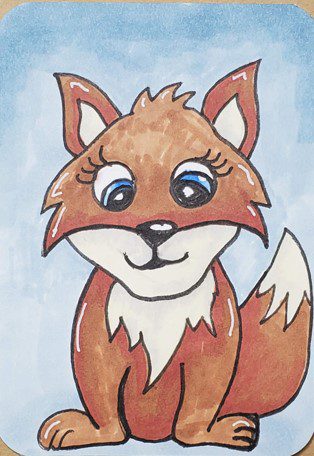 Animated Fox, Cartoon Character, Playful Animation, Creative Storytelling, Whimsical Design Drawing