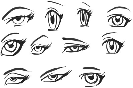 Animation Eyes Drawing Detailed Sketch