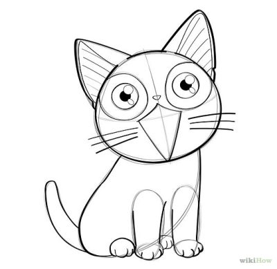 Anime Cat, Cute Feline, Manga Inspiration, Animated Character, Whimsical Design Drawing