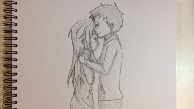 Anime Couple, Heartfelt Connection, Adorable Interactions, Dynamic Duo, Romantic Moments Drawing