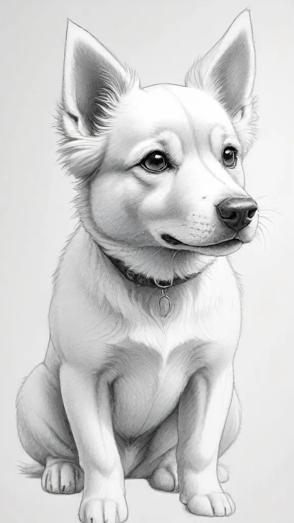 Anime Dog Drawing Art Sketch Image