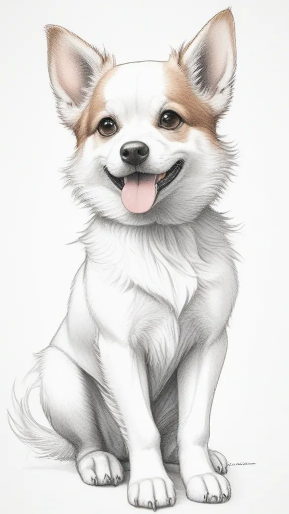 Anime Dog Drawing Sketch Image