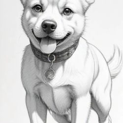 Anime Dog Drawing Sketch Photo