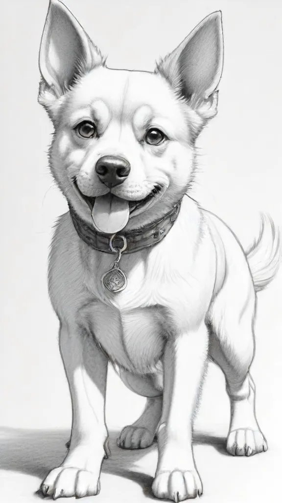 Anime Dog Drawing Sketch Photo