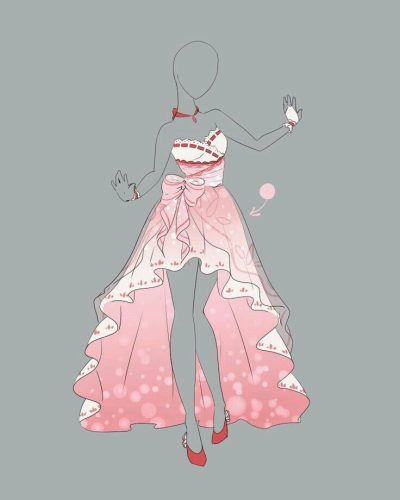 Anime Dress, Manga Style, Kawaii Attire, Cosplay Outfit, Japanese Fashion Drawing