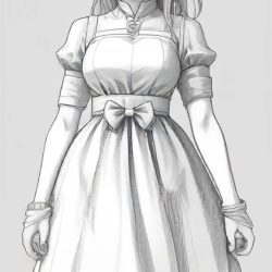 Anime Dress Drawing Sketch Photo