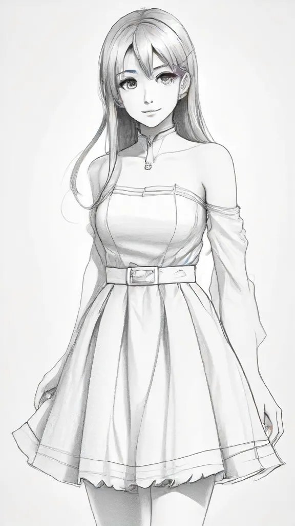 Anime Dress Drawing Sketch Picture