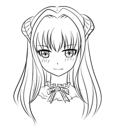 Anime Face, Cartoon Expression, Kawaii Style, Manga Features, Character Design Drawing