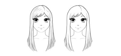 Anime Hair, Vibrant Colors, Spiky Styles, Exaggerated Lengths, Gravity-Defying Drawing