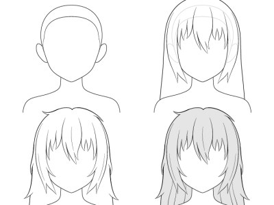 Bangs, Haircut, Styling, Fringe, Hairstyles Drawing