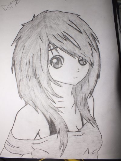 Anime Girl, Cosplay Style, Kawaii Aesthetic, Manga Character, Otaku Culture Drawing