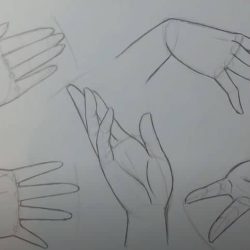 Anime Hand Drawing Art