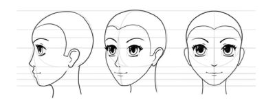 Anime Head, Japanese Aesthetic, Cartoon Face, Otaku Style, Manga Character Drawing