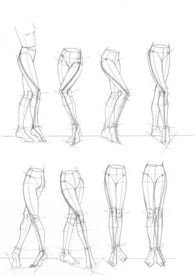 Anime Leg, Character Design, Fluid Movement, Dynamic Poses, Stylish Animation Drawing