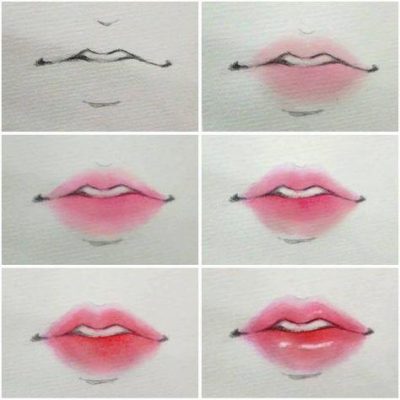 Anime Lips, Character Style, Artistic Expressions, Expressive Features, Vibrant Colors Drawing