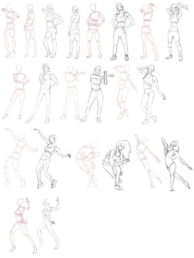 Action Pose, Dramatic Posture, Dynamic Stance, Energetic Position, Motion Capture Drawing