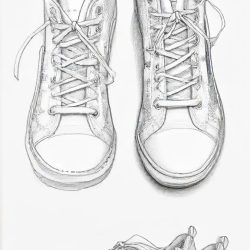 Anime Shoes Drawing Art Sketch Image