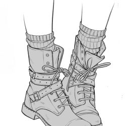 Anime Shoes Drawing Artistic Sketching