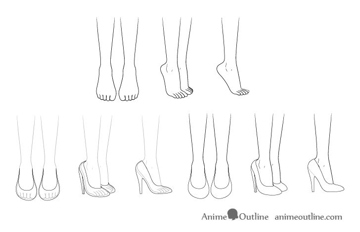 Anime Shoes Drawing