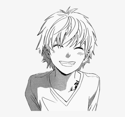 Anime Smile, Charming Grin, Joyful Expression, Radiant Happiness, Whimsical Joy Drawing