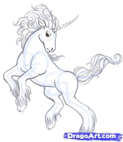 Anime Unicorn, Magical Creature, Enchanted World, Colorful Fantasy, Whimsical Adventure Drawing