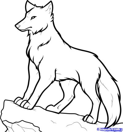 Anime Wolf, Fierce Spirit, Mystical Creature, Loyal Companion, Artistic Expression Drawing