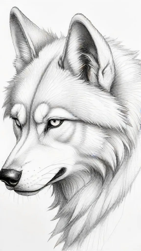 Anime Wolf Drawing Art Sketch Image
