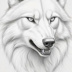 Anime Wolf Drawing Sketch Photo