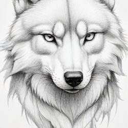Anime Wolf Drawing Sketch Picture