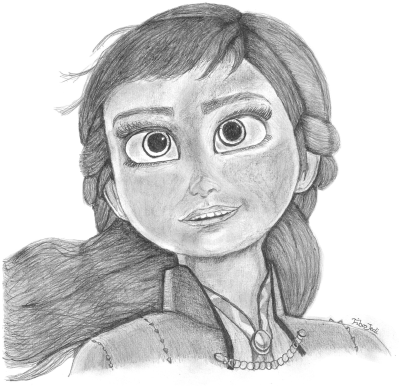 Anna, Adventure, Growth, Friendship, Curiosity Drawing