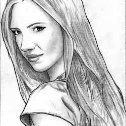 Anna Torv Drawing Intricate Artwork