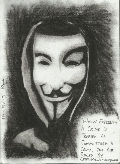 Anonymous, Secretive, Unidentified, Disguised, Nameless Drawing