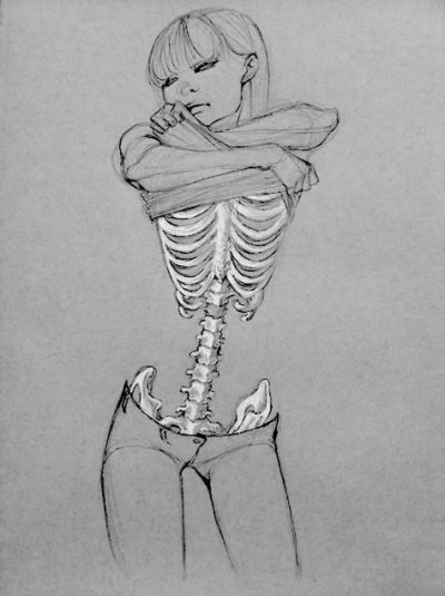 Anorexia, Eating Disorder, Mental Health, Nutrition, Body Image Drawing