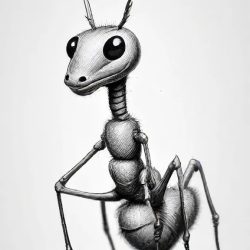 Ant Drawing Sketch Photo