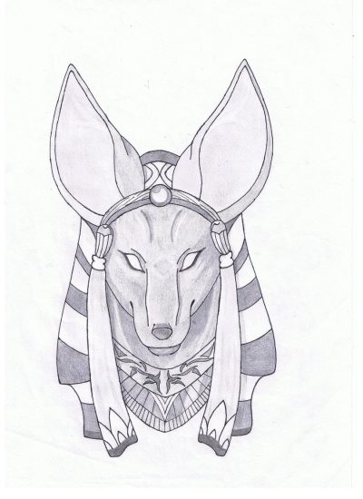 Anubis, Egyptian, Afterlife, Jackal, God Drawing