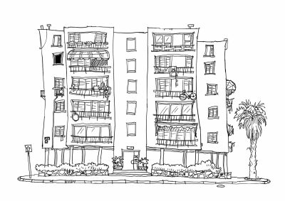 Apartment, Cozy Abode, Rental Unit, Living Space, Urban Home Drawing