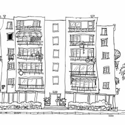 Apartment Drawing Detailed Sketch