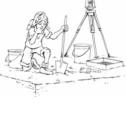 Archaeologist Drawing Hand drawn Sketch