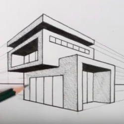 Architecture Drawing Modern Sketch