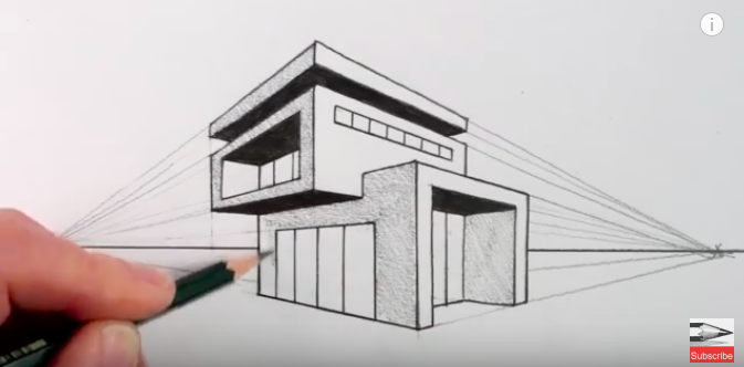 Architecture Drawing Modern Sketch