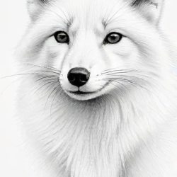 Arctic Fox Drawing Art Sketch Image