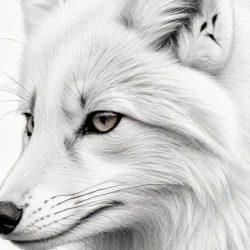 Arctic Fox Drawing Sketch Picture
