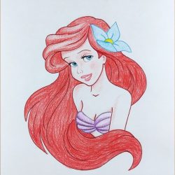 Ariel Drawing Hand drawn