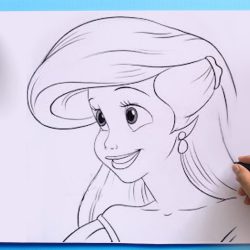 Ariel Drawing Realistic Sketch