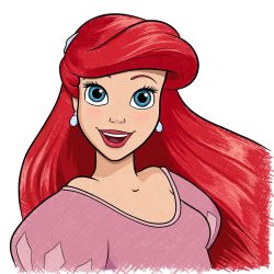 Ariel Drawing Sketch