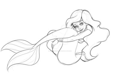 Ariel The Little Mermaid, Adventure, Transformation, Love, Sacrifice Drawing