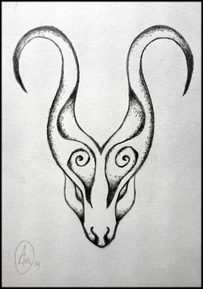 Aries, Passionate, Adventurous, Energetic, Bold Drawing