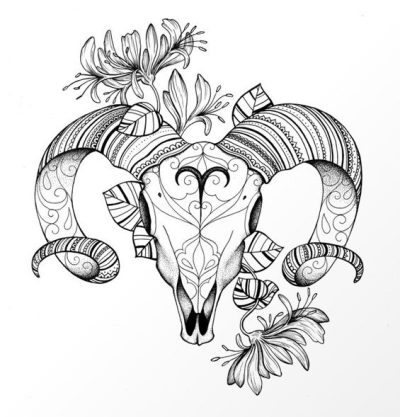 Aries, Adventurous, Energetic, Passionate, Bold Drawing