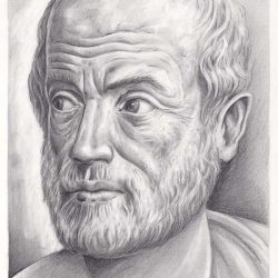 Aristotle Drawing Detailed Sketch